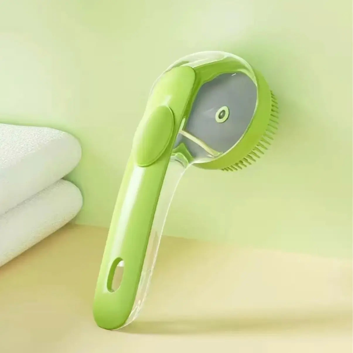 Summervibes 2-in-1 Pet Bath and Grooming Brush with Built-in Shampoo Dispenser for Effortless Bathing and Soft Massage for Dogs and Cats