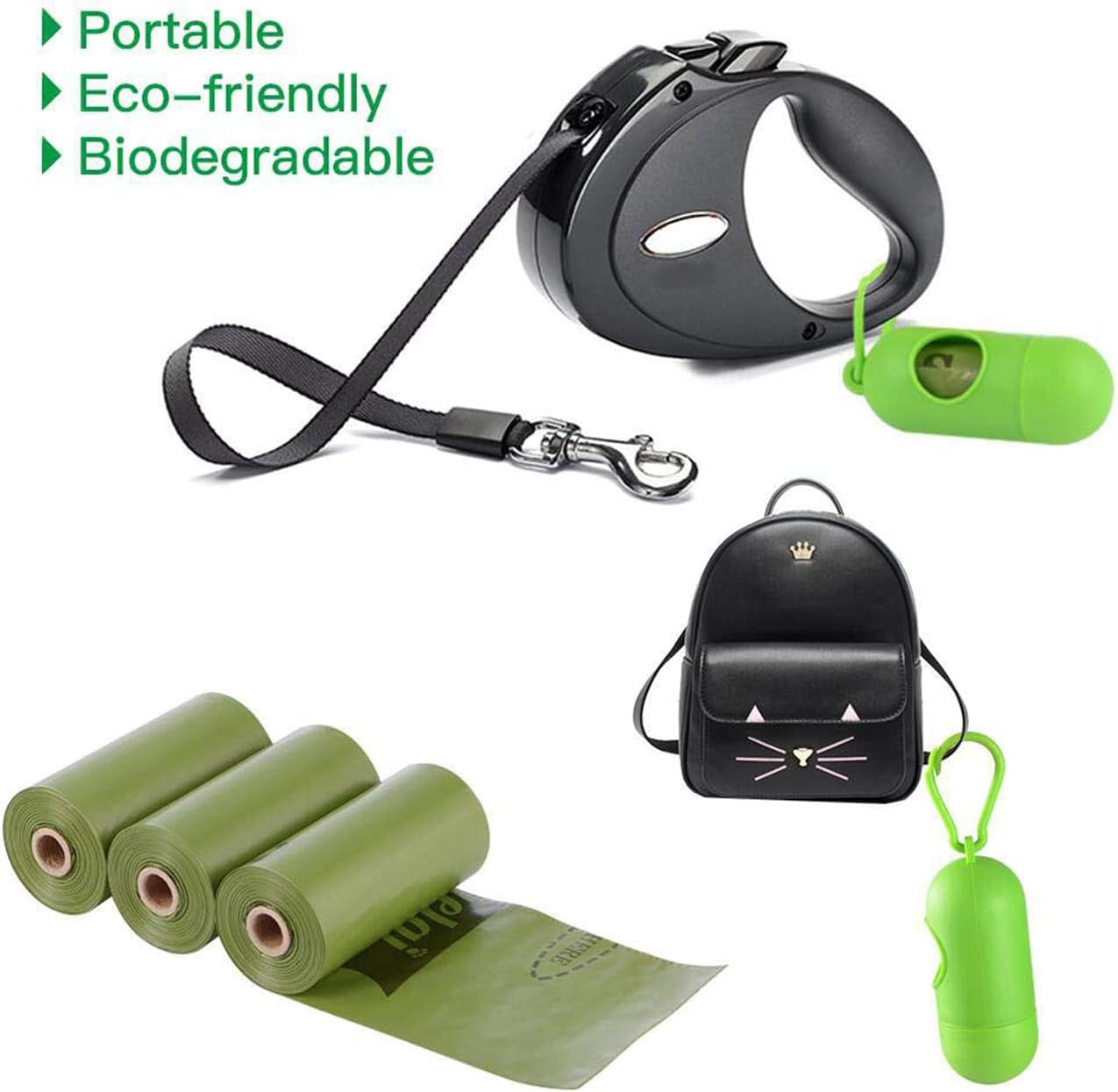 Biodegradable Scented Dog Waste Bags: Leak-Proof Dispenser with 18 Rolls (450 Count)