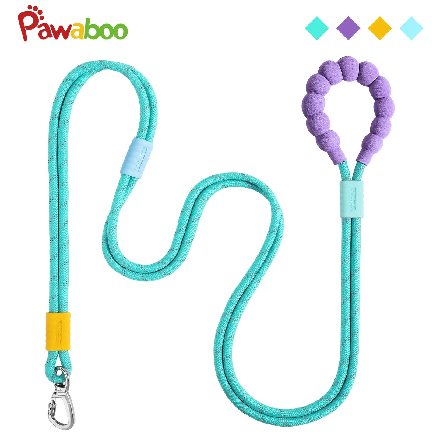 2026 Pawaboo Adjustable Hands-Free Dog Leash with Explosion-Proof Handle and Lockable Metal Clip - Ideal Gift for Dog Owners (66.87'' x 0.39'' x 0.39'')
