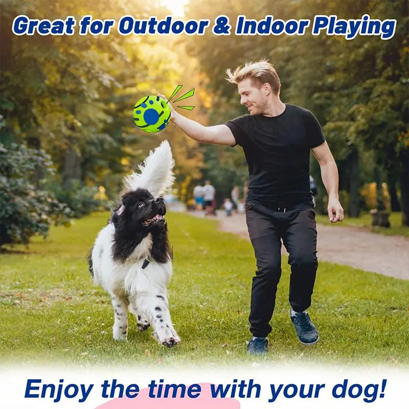 Durable Interactive Dog Toy Ball - Squeaky Wag Ball for Training and Play, Ideal Gift for Pets for Any Occasion