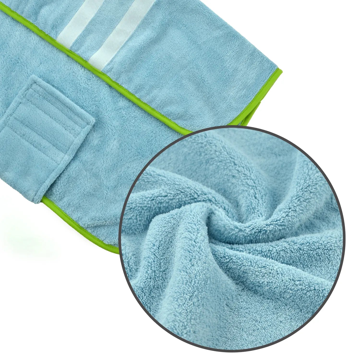 Quick-Dry Dog Bathrobe and Towel Set - Adjustable Microfiber Robe with Drying Gloves for Cold Weather and Beach Grooming