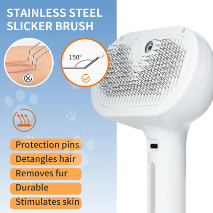 Catpick Pet Spray Hair Removal Comb with Odor Removal Function - Grooming Brush for Cats and Dogs