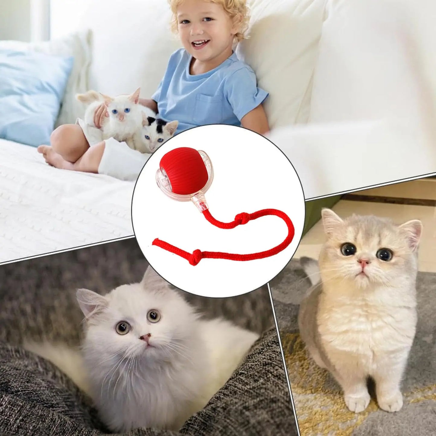 Interactive Electric Cat Toy Ball: Motion-Sensing Rolling Ball for Indoor Cats and Dogs, Promotes Active Play and Engagement, Ideal Pet Gift and Supply.