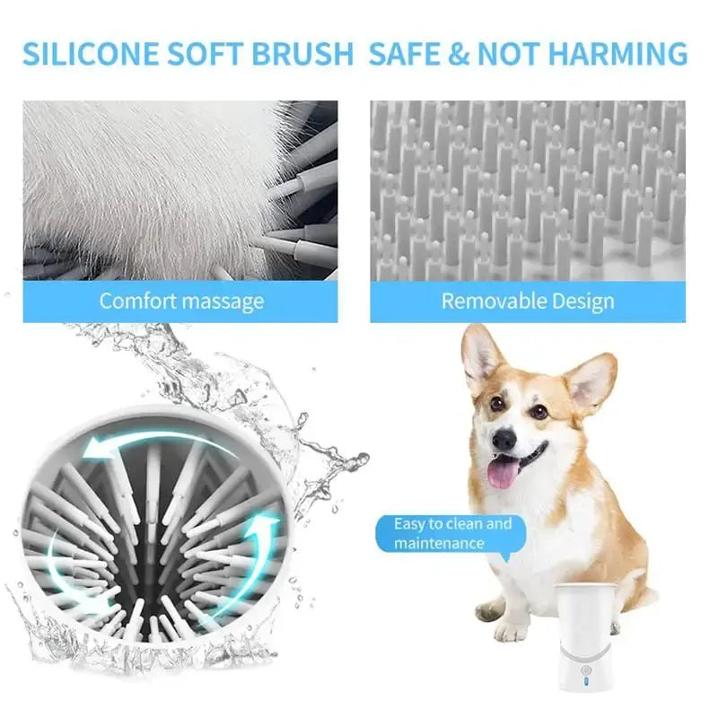 Portable Automatic Dog Paw Cleaner - Silicone Foot Washer Cup for Small and Medium-Sized Dogs