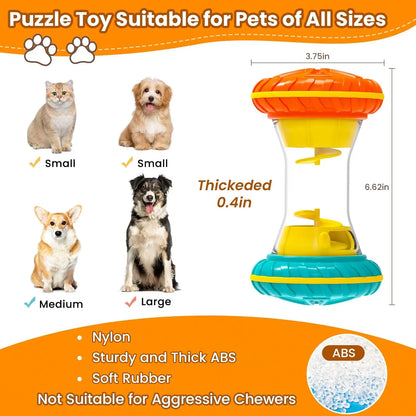 Interactive Dog Puzzle Toy for Mental Stimulation - Treat Dispensing Slow Feeder to Engage and Entertain Dogs