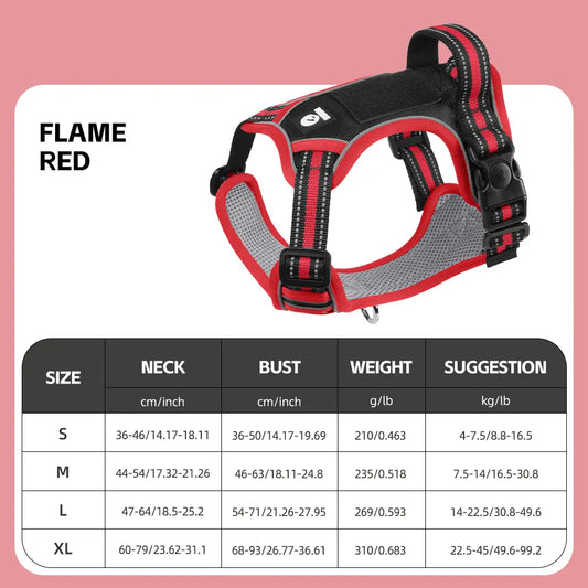 Premium Anti-Pull Dog Harness with Soft Padding, Reflective Design, and Adjustable Fit for Easy On/Off - Perfect for Walking and Training Small, Medium, and Large Dogs