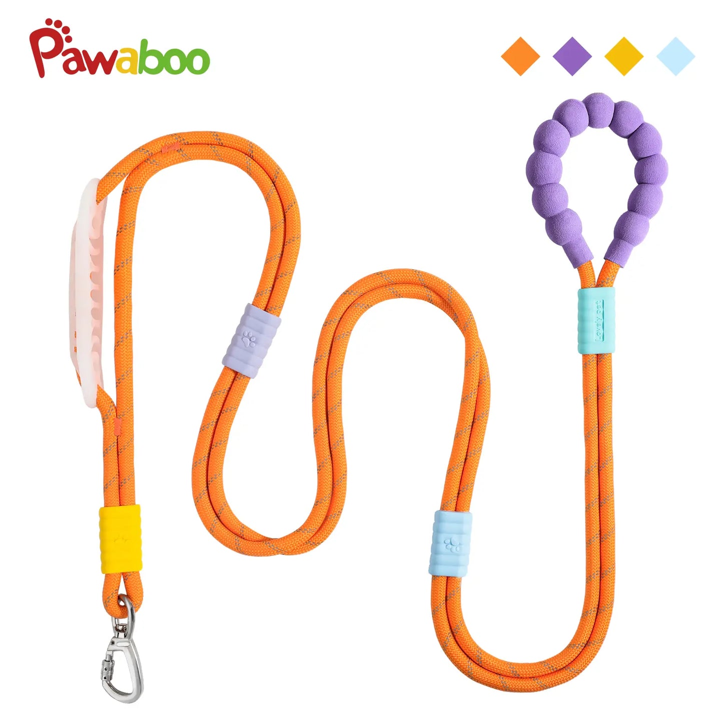 2026 Pawaboo Adjustable Hands-Free Dog Leash with Explosion-Proof Handle and Lockable Metal Clip - Ideal Gift for Dog Owners (66.87'' x 0.39'' x 0.39'')