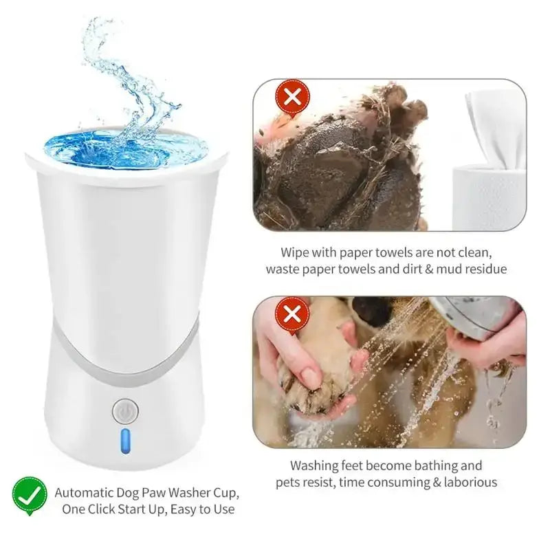 Portable Automatic Dog Paw Cleaner - Silicone Foot Washer Cup for Small and Medium-Sized Dogs
