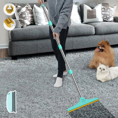 Adjustable Cat Hair Remover and Cleaning Brush with Hanging Ring, Ideal for Carpets and Floors, Perfect Valentine’s Day Gift