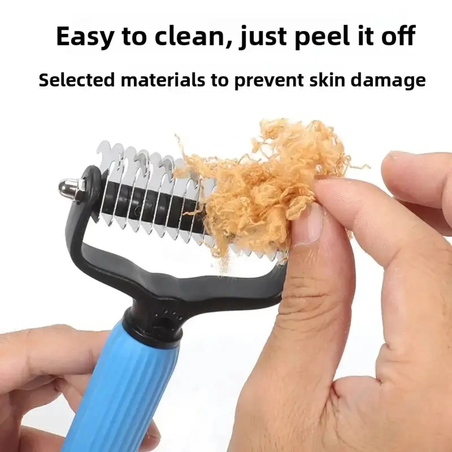 Professional Pet Grooming Tool: Universal Detangling Comb for Dogs with Stainless Steel Double-Sided Design for Effective Shedding Removal and Matted Hair Management.
