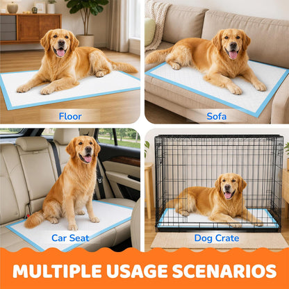 Extra Large Disposable Dog Pee Pads - Super Absorbent & Leak-Free Puppy Potty Training Pads (28" x 34")