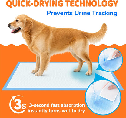 Extra Large Disposable Dog Pee Pads - Super Absorbent & Leak-Free Puppy Potty Training Pads (28" x 34")