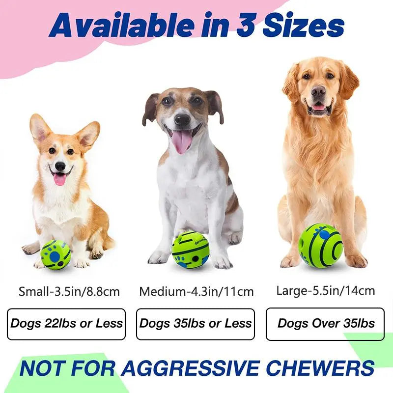 Durable Interactive Dog Toy Ball - Squeaky Wag Ball for Training and Play, Ideal Gift for Pets for Any Occasion