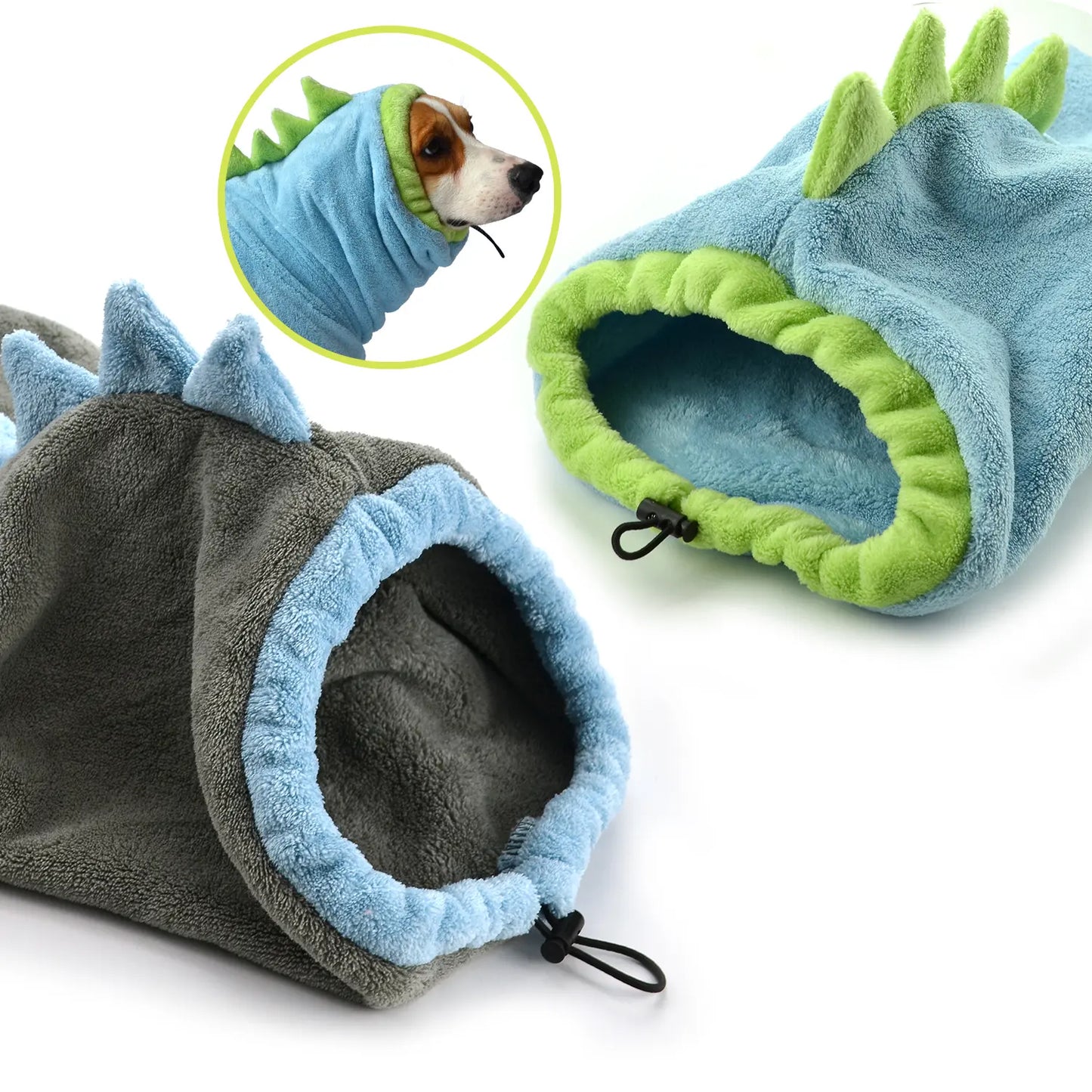 Quick-Dry Dog Bathrobe and Towel Set - Adjustable Microfiber Robe with Drying Gloves for Cold Weather and Beach Grooming