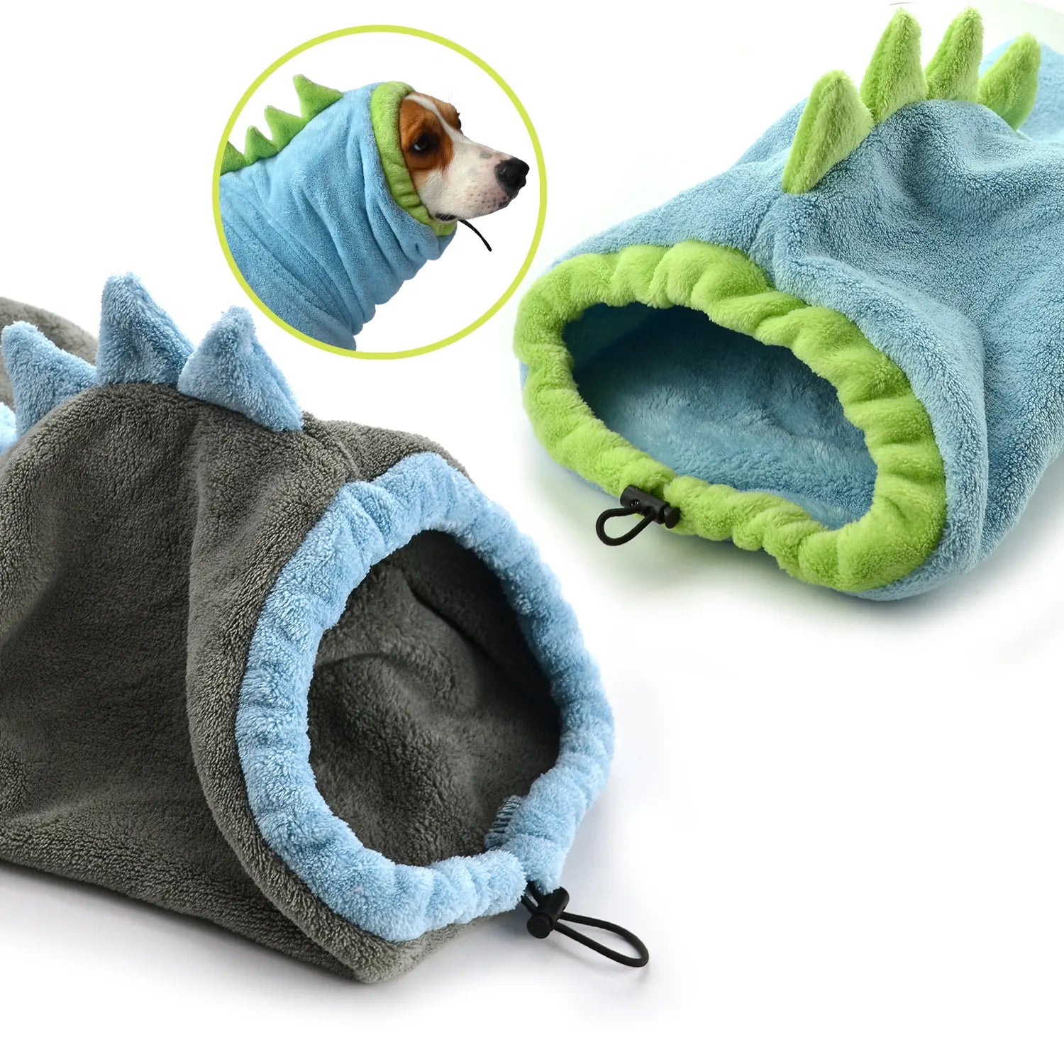Quick-Dry Dog Bathrobe and Towel Set - Adjustable Microfiber Robe with Drying Gloves for Cold Weather and Beach Grooming