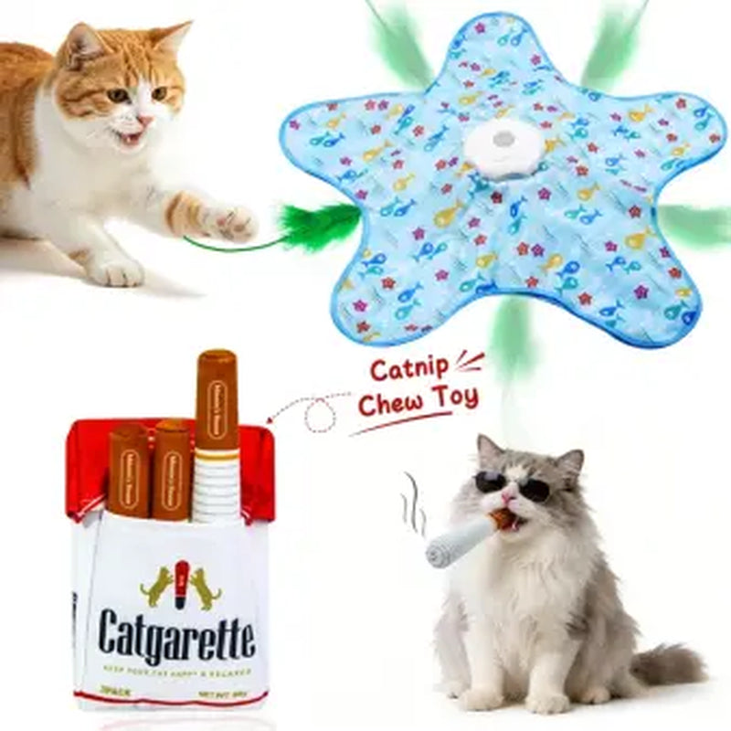 Interactive Rechargeable Feather Hunting Toy for Cats - Automatic Hide and Seek Indoor Exercise & Boredom Relief for All Breeds