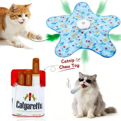 Interactive Rechargeable Feather Hunting Toy for Cats - Automatic Hide and Seek Indoor Exercise & Boredom Relief for All Breeds