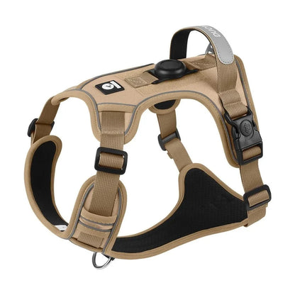 Premium Oxford Dog Harness and Leash Set with Airtag Holder - Breathable, Durable, and Reflective (Medium)