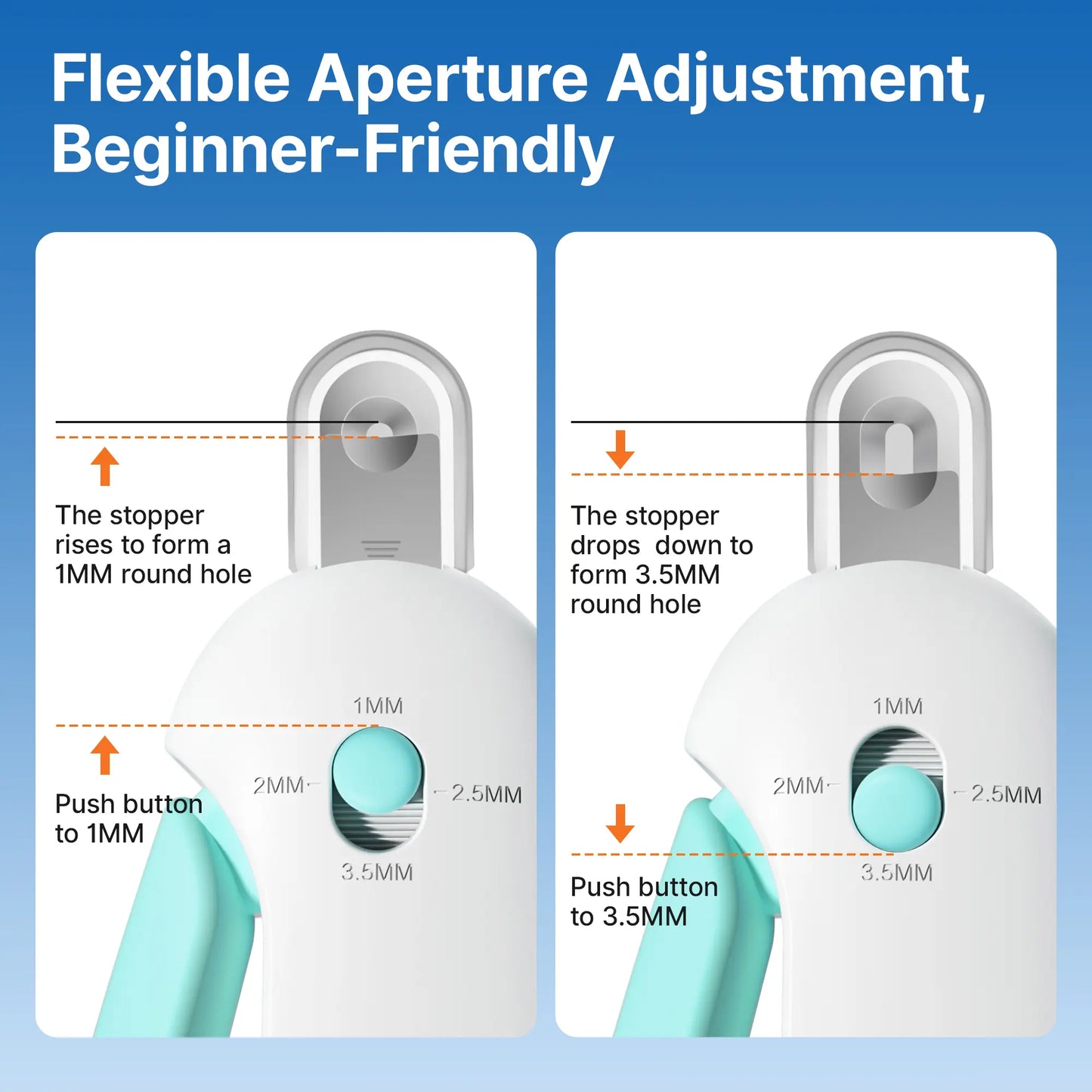 Potaroma Adjustable Cat Nail Clipper with Integrated Nail File | Safe Trimmer for Kittens and Indoor Cats | Anti-Splash Claw Cutter for Pet Grooming (Blue)