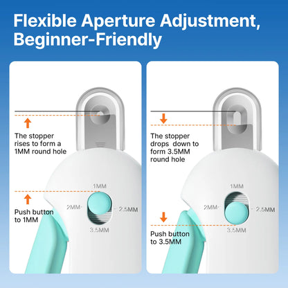 Potaroma Adjustable Cat Nail Clipper with Integrated Nail File | Safe Trimmer for Kittens and Indoor Cats | Anti-Splash Claw Cutter for Pet Grooming (Blue)