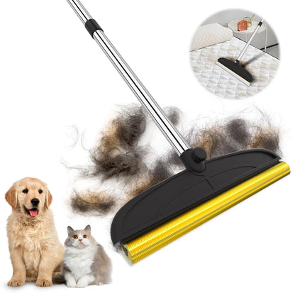 Adjustable Cat Hair Remover and Cleaning Brush with Hanging Ring, Ideal for Carpets and Floors, Perfect Valentine’s Day Gift