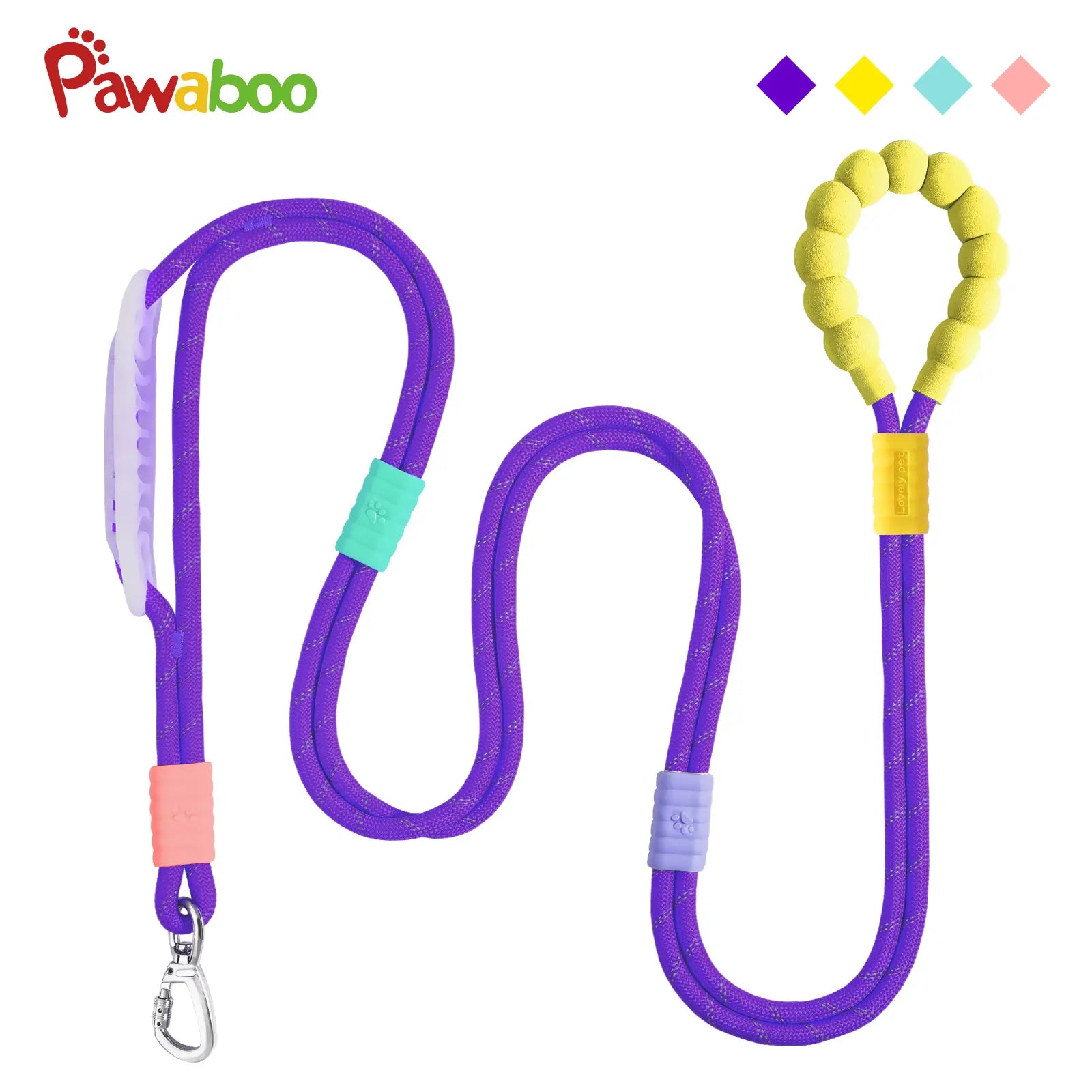 2026 Pawaboo Adjustable Hands-Free Dog Leash with Explosion-Proof Handle and Lockable Metal Clip - Ideal Gift for Dog Owners (66.87'' x 0.39'' x 0.39'')