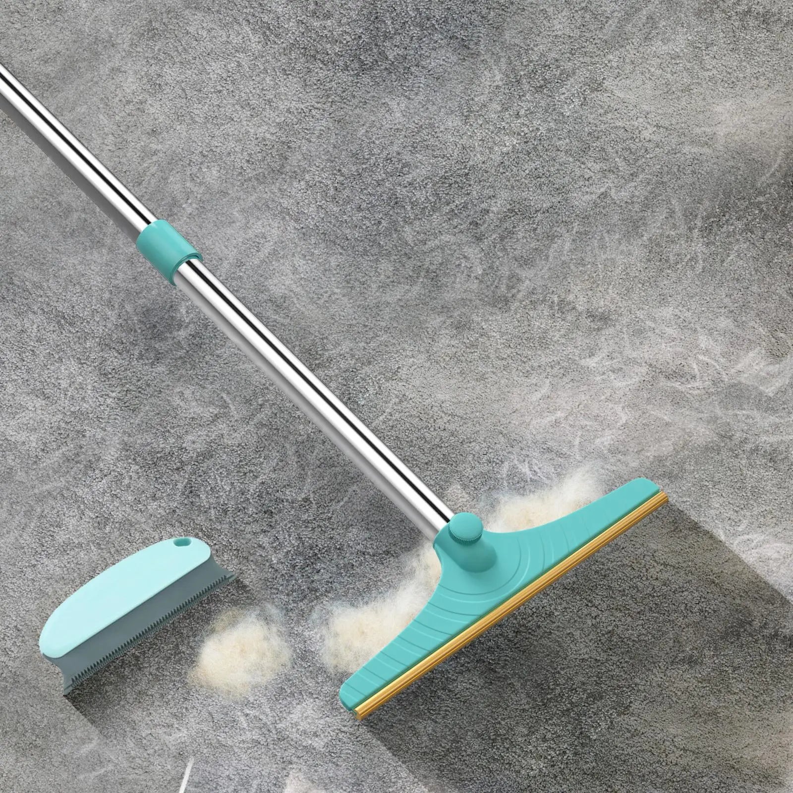 Adjustable Cat Hair Remover and Cleaning Brush with Hanging Ring, Ideal for Carpets and Floors, Perfect Valentine’s Day Gift
