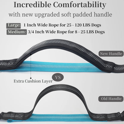 Iyoshop Hands-Free Dog Leash with Zipper Pouch, Dual Padded Handles, and Durable Bungee for Walking, Jogging, and Running