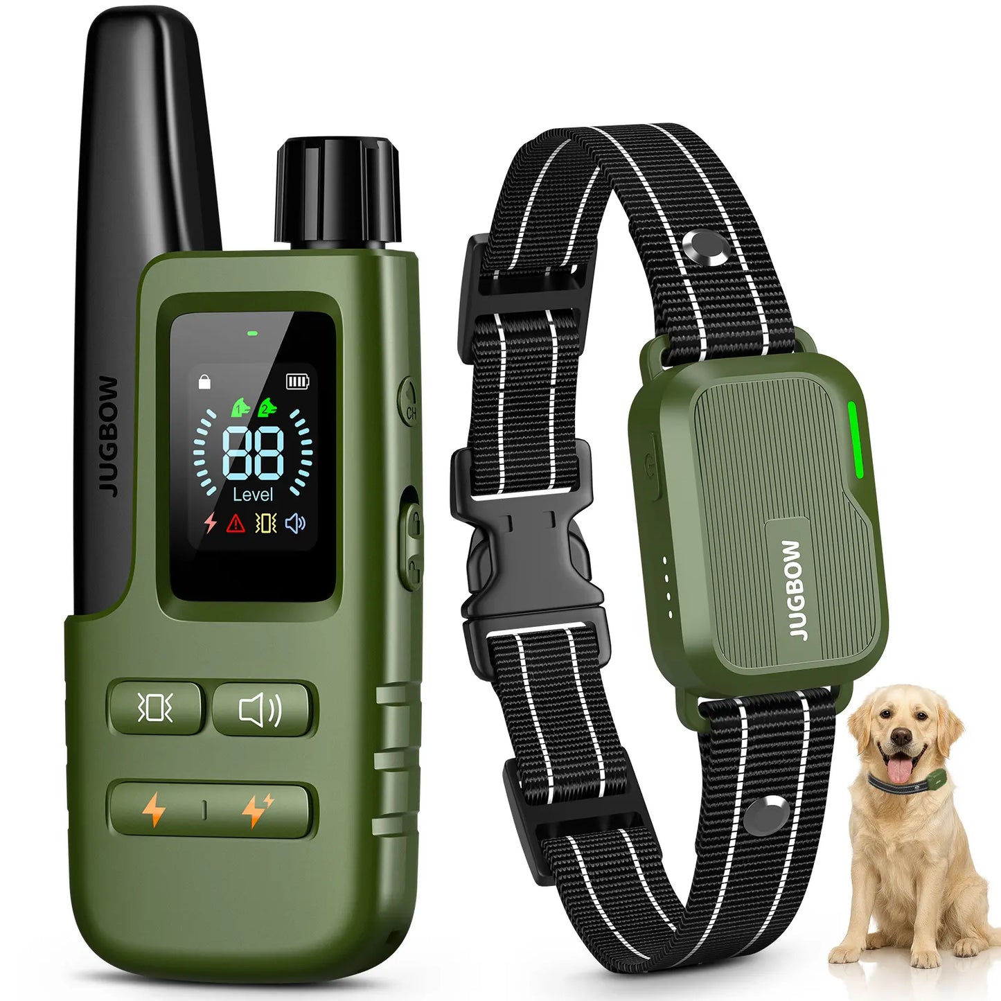 JUGBOW Remote Dog Training Collar - 4500FT Range, IPX8 Waterproof, 4 Training Modes, Rechargeable E-Collar DT61