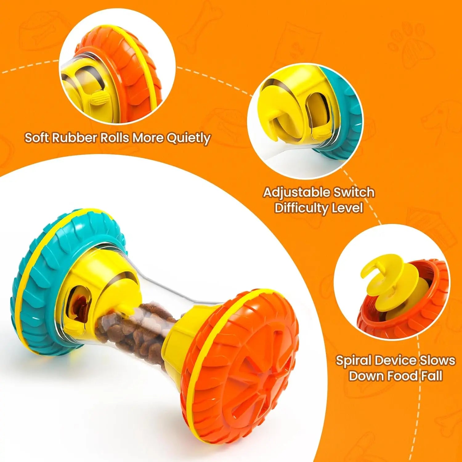 Interactive Dog Puzzle Toy for Mental Stimulation - Treat Dispensing Slow Feeder to Engage and Entertain Dogs