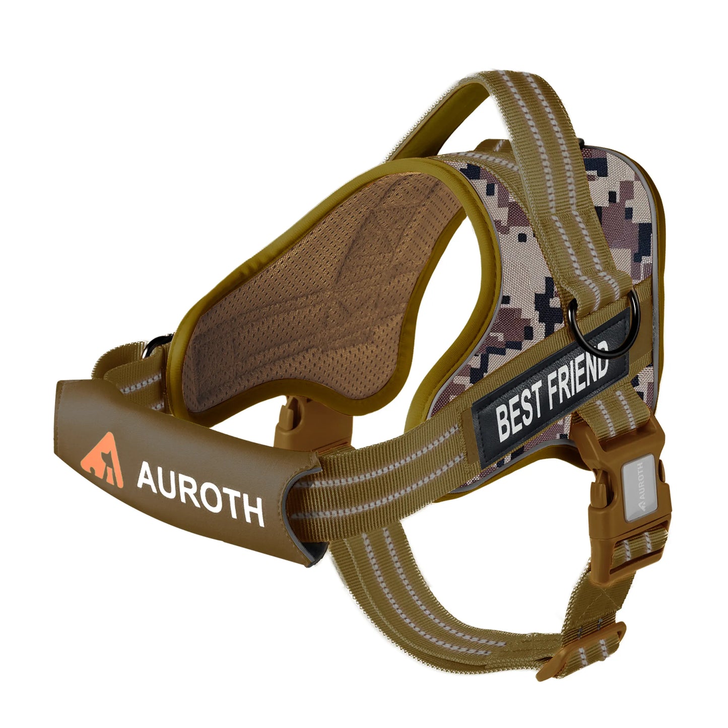 Auroth No-Pull Dog Harness with Soft Padded Vest, Adjustable Reflective Safety Harness for Walking and Training, Suitable for Small, Medium, and Large Dogs