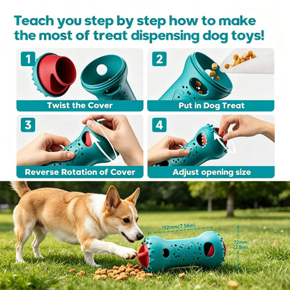 WXAT Interactive Treat Dispensing Puzzle Toy for Dogs - Enrichment and IQ Training for Puppies, Cats, and Dogs