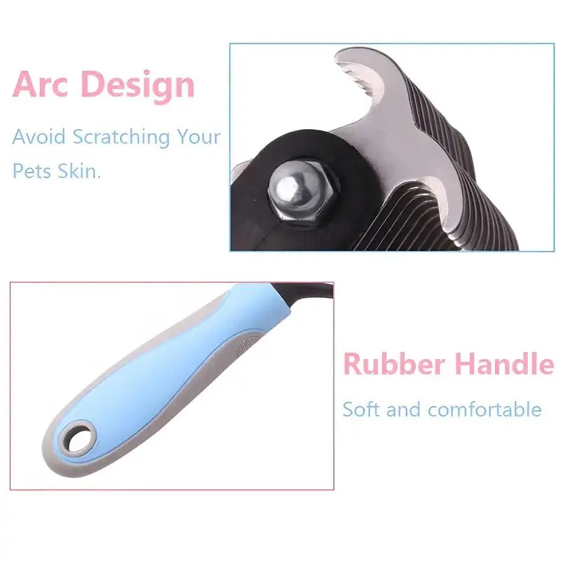 Double-Sided Dog Grooming Comb and Hair Removal Brush for Pets