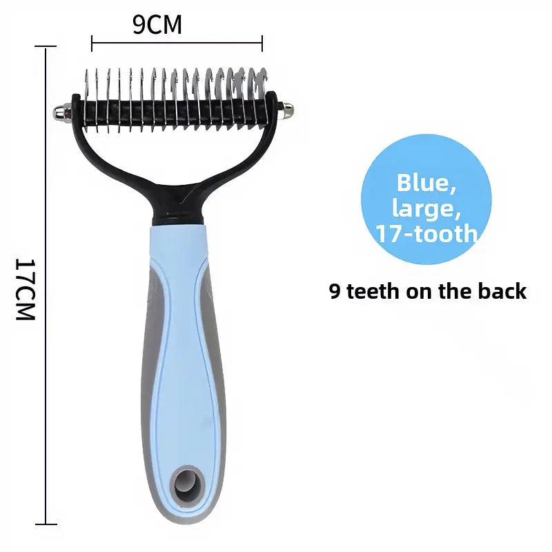 Premium Double-Sided Stainless Steel Pet Comb for Effective Grooming and Hair Removal for Cats and Dogs