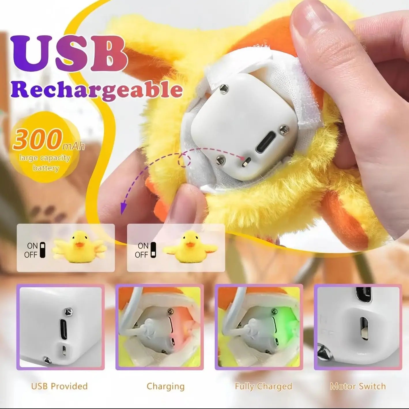 Flapping Duck Electronic Cat Toy