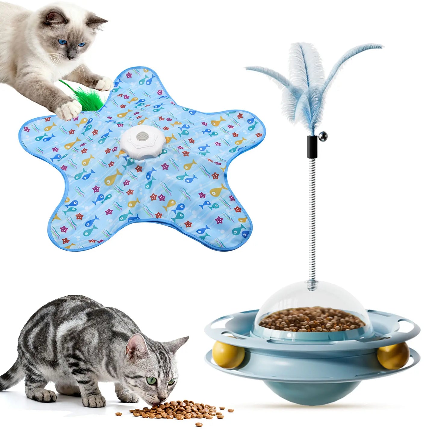 Interactive Rechargeable Feather Hunting Toy for Cats - Automatic Hide and Seek Indoor Exercise & Boredom Relief for All Breeds