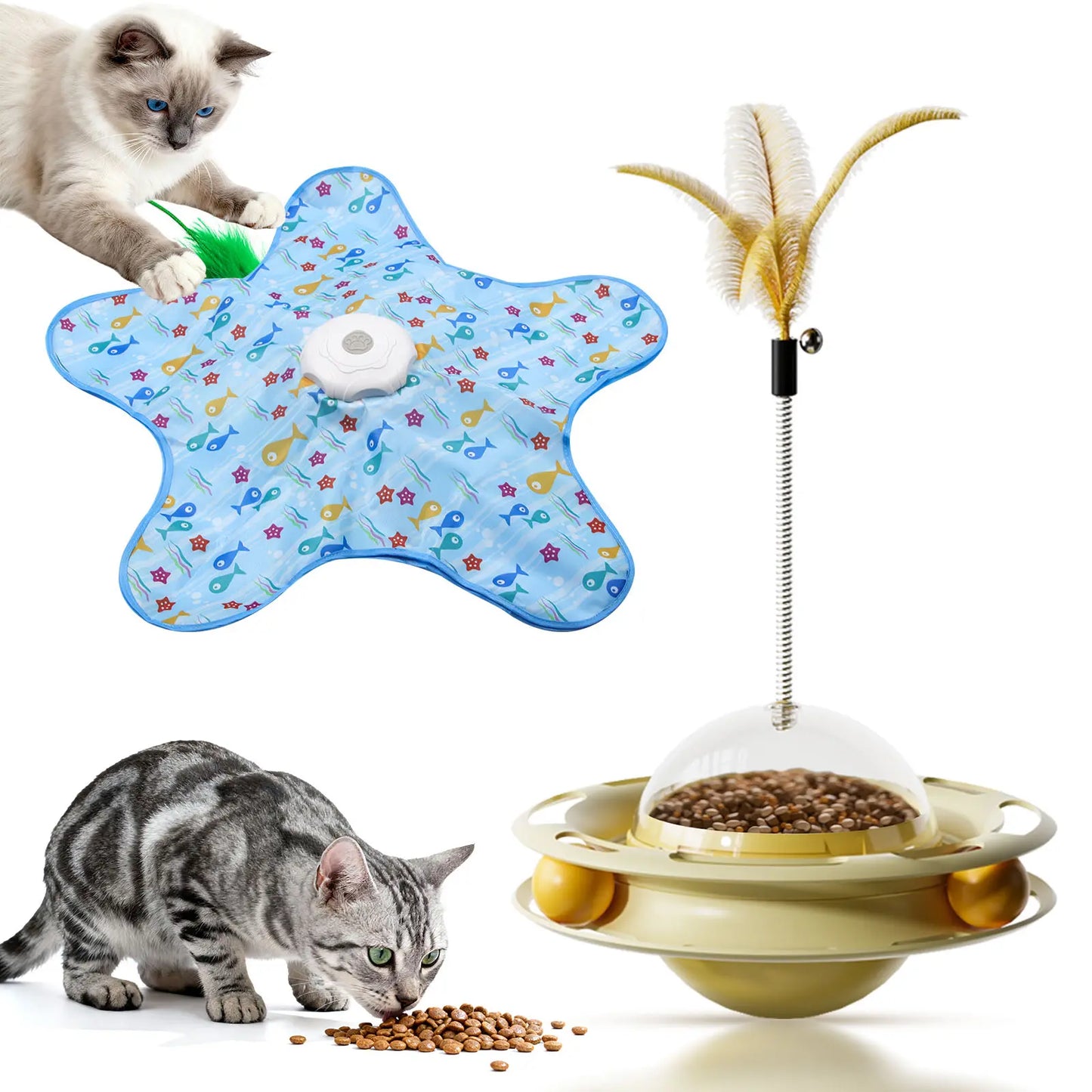 Interactive Rechargeable Feather Hunting Toy for Cats - Automatic Hide and Seek Indoor Exercise & Boredom Relief for All Breeds