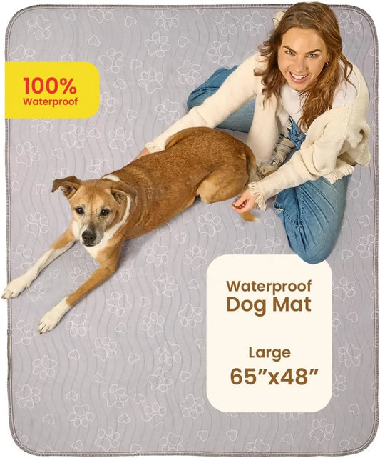 Improvia Reusable Washable Puppy Pads – Extra Absorbent Dog Training and Whelping Pads – Waterproof and Leakproof Floor Protection – Quick Drying Polyester Blend – Available in Four Sizes