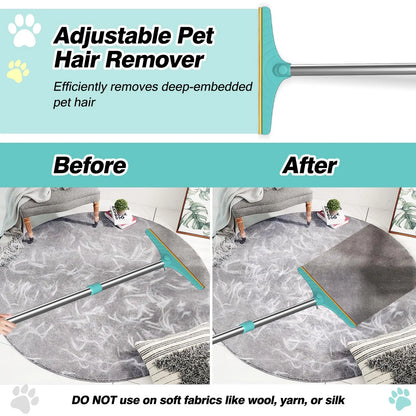 Adjustable Cat Hair Remover and Cleaning Brush with Hanging Ring, Ideal for Carpets and Floors, Perfect Valentine’s Day Gift