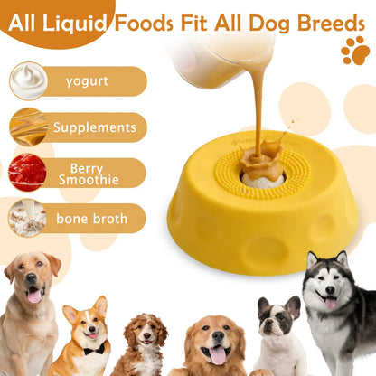 Pawpace Multi-Purpose Dog Bowl - Buy 1 Get 1 Free, Liquid Slow Feeder and Lick Bowl with Ball, Oral Hygiene and Tongue Cleaning, 8 Suction Cups, Mess-Free Liquid Treat Enrichment for Dogs
