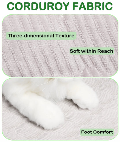 Extra Large Dog Crate Mat - 48" x 36" Washable Corduroy Kennel Mat with Anti-Slip Bottom and Durable Hemming