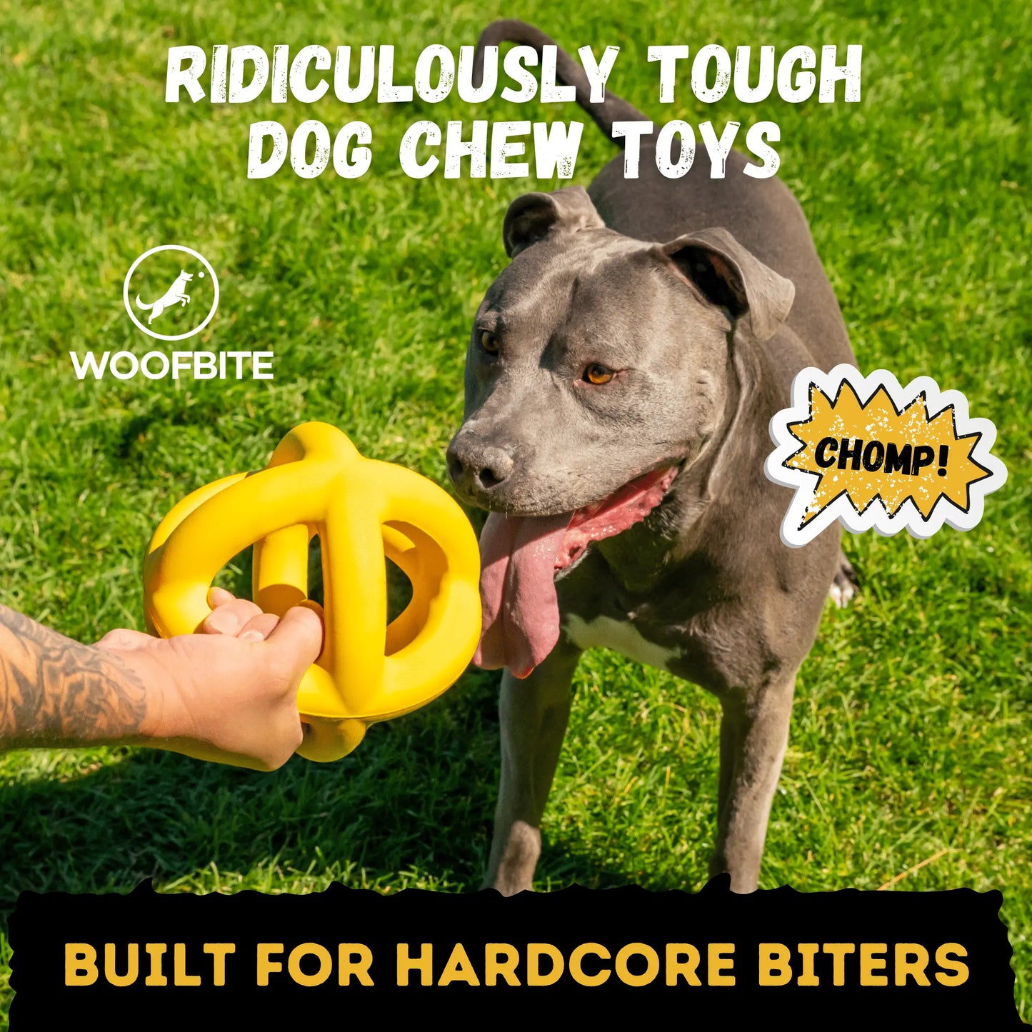 Monster K9 Giant Halo Ball – Extra-Large Indestructible Dog Ball for Powerful Chewers in Large and Extra-Large Breeds