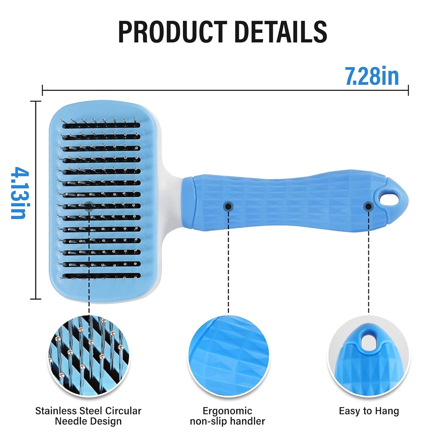 Professional Pet Deshedding Brush - Reduces Shedding by Up to 90%, Effectively Removes Loose Undercoat and Mats for Dogs and Cats with Short or Long Thick Hair