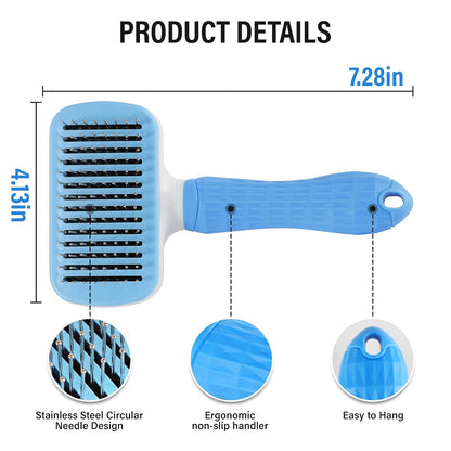 Professional Pet Deshedding Brush - Reduces Shedding by Up to 90%, Effectively Removes Loose Undercoat and Mats for Dogs and Cats with Short or Long Thick Hair