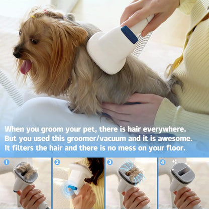 LMVVC Pet Grooming Kit with Vacuum for Dogs and Cats - Professional Grooming Tools for Poodles and Puppies