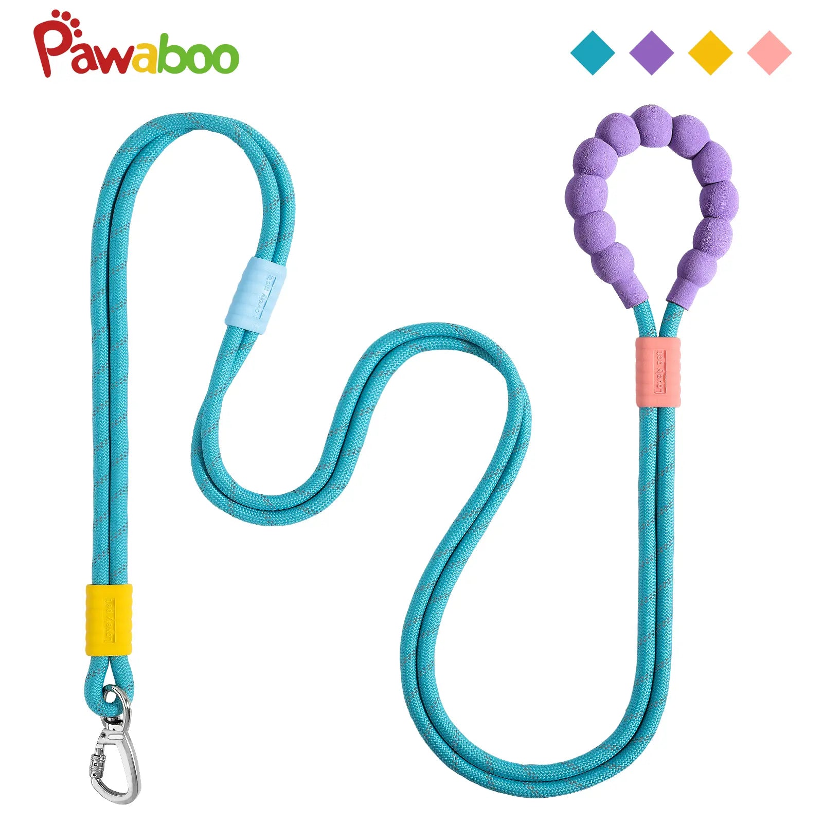 2026 Pawaboo Adjustable Hands-Free Dog Leash with Explosion-Proof Handle and Lockable Metal Clip - Ideal Gift for Dog Owners (66.87'' x 0.39'' x 0.39'')