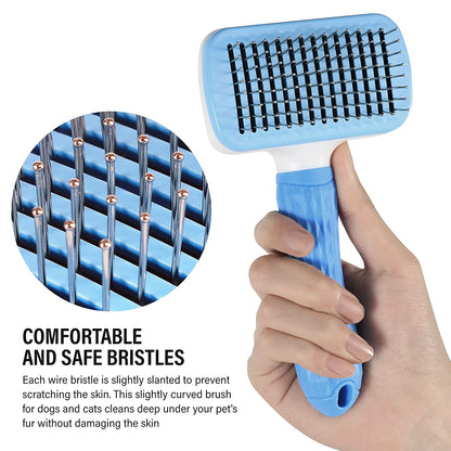 Professional Pet Deshedding Brush - Reduces Shedding by Up to 90%, Effectively Removes Loose Undercoat and Mats for Dogs and Cats with Short or Long Thick Hair