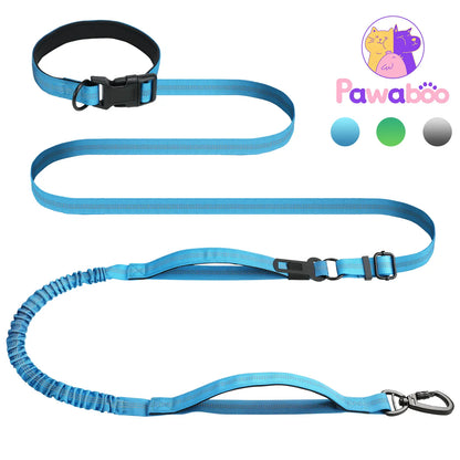 2026 Pawaboo Adjustable Hands-Free Dog Leash with Explosion-Proof Handle and Lockable Metal Clip - Ideal Gift for Dog Owners (66.87'' x 0.39'' x 0.39'')
