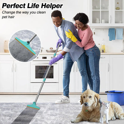 Adjustable Cat Hair Remover and Cleaning Brush with Hanging Ring, Ideal for Carpets and Floors, Perfect Valentine’s Day Gift