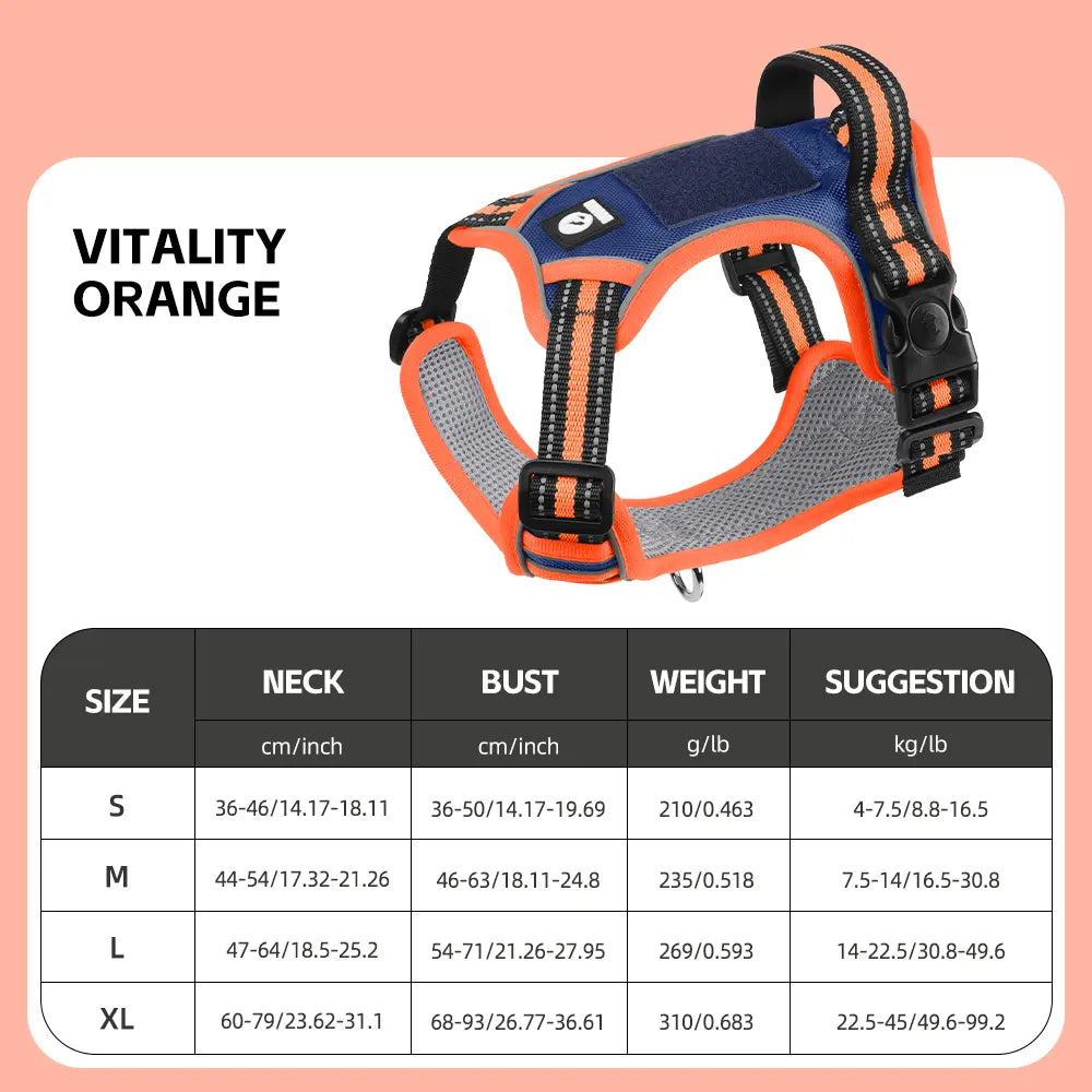 Premium Anti-Pull Dog Harness with Soft Padding, Reflective Design, and Adjustable Fit for Easy On/Off - Perfect for Walking and Training Small, Medium, and Large Dogs